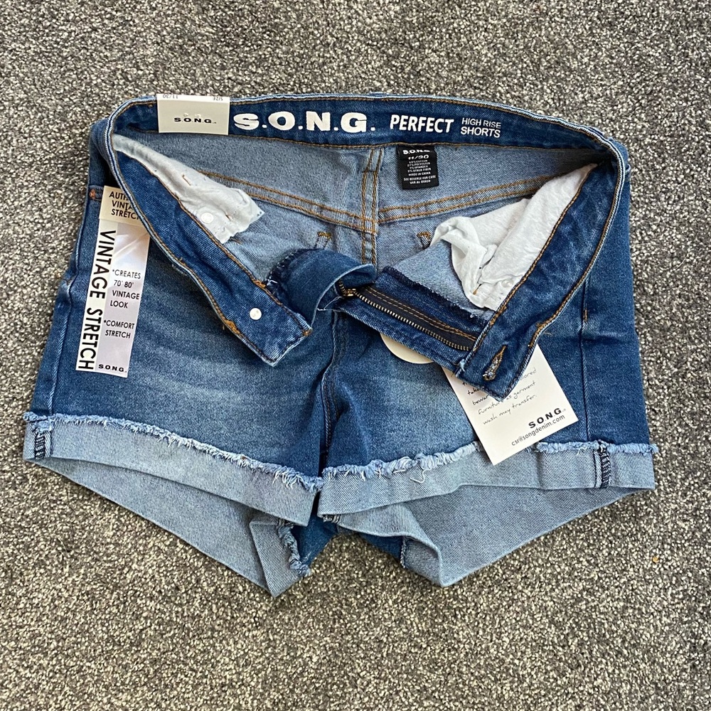 High Rise Jean Shorts - Picture 5 of 11